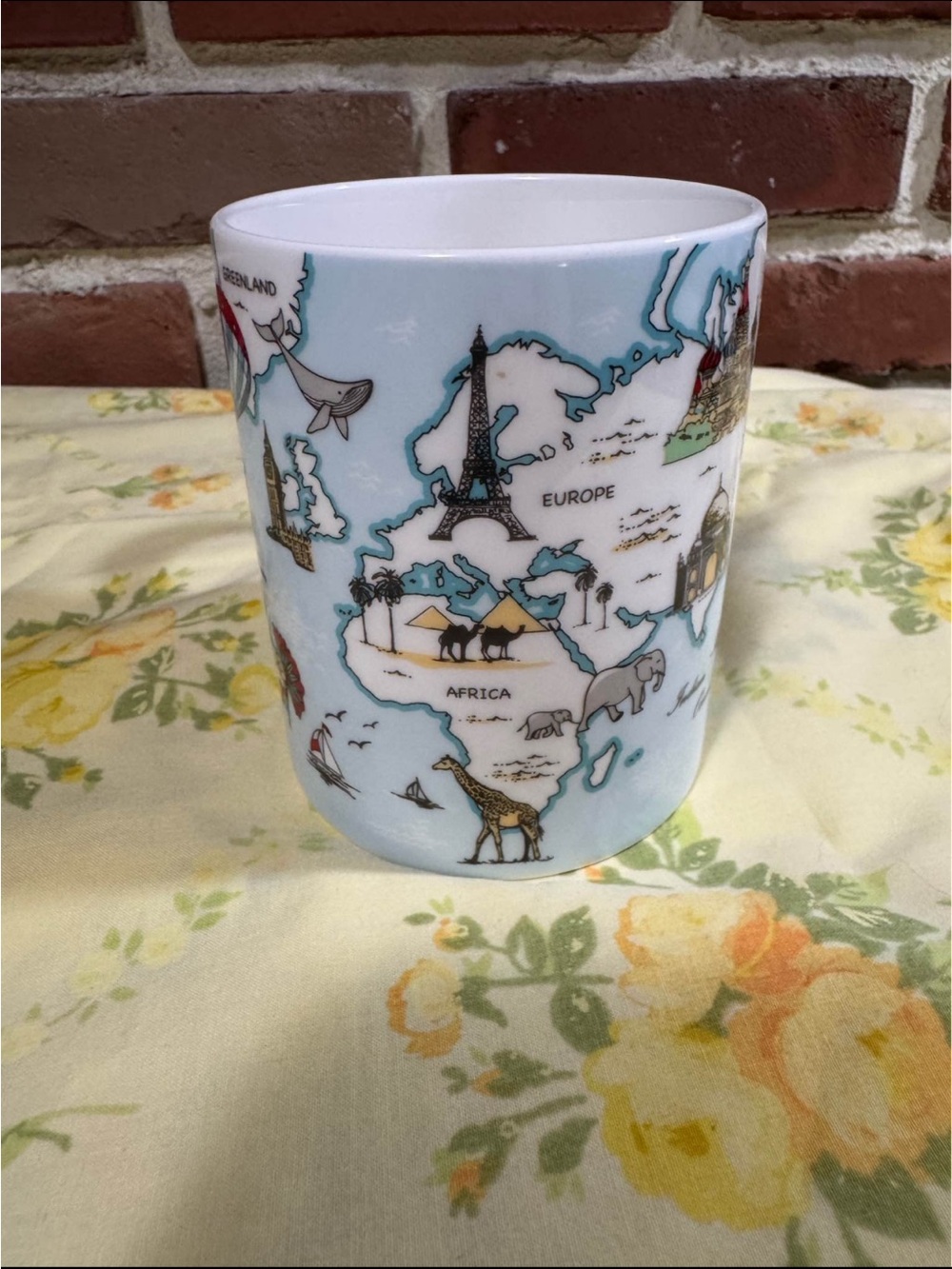 Rare Tiffany & Co. World Map Mug